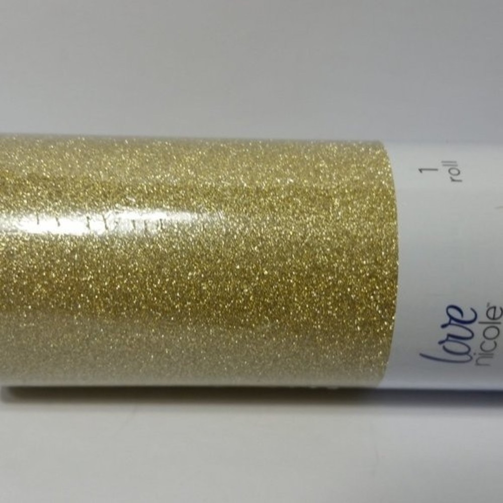 Adhesive Vinyl Gold Glitter Scrapbook Paper Crafts Card Making